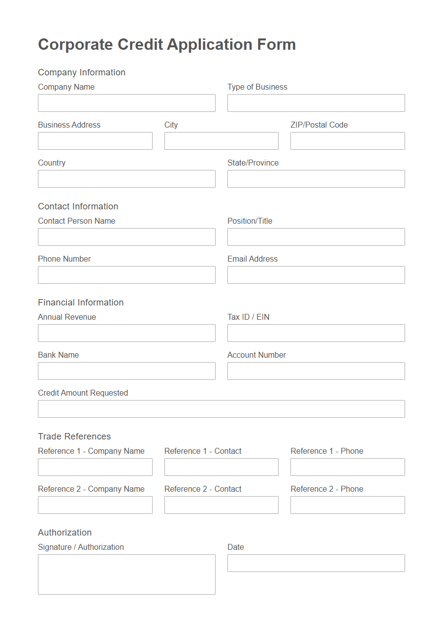 Corporate Client Account Setup Form PDF Samples