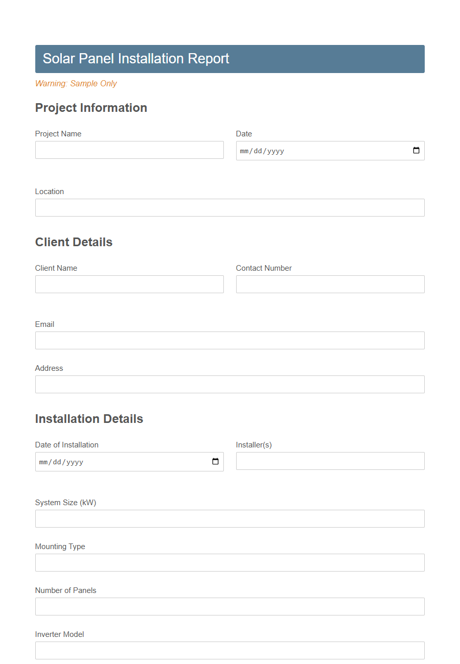 Energy Meter Reading Submission Form Template PDF Samples