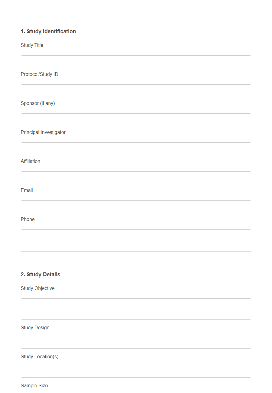 Ethical Approval Application Form PDF Samples