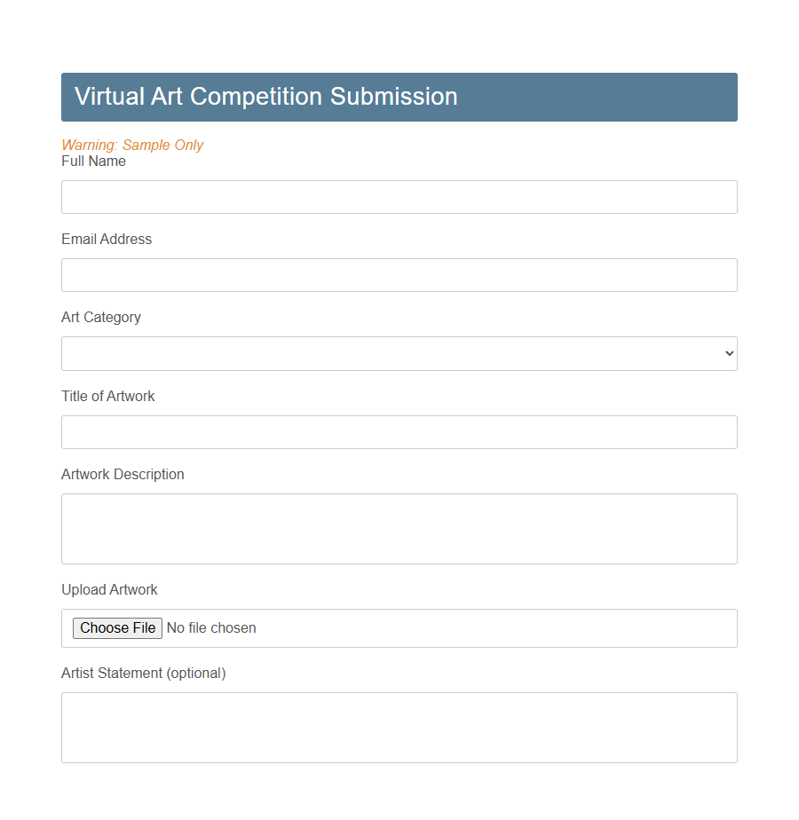 Talent Show Entry Submission Form Template PDF Samples