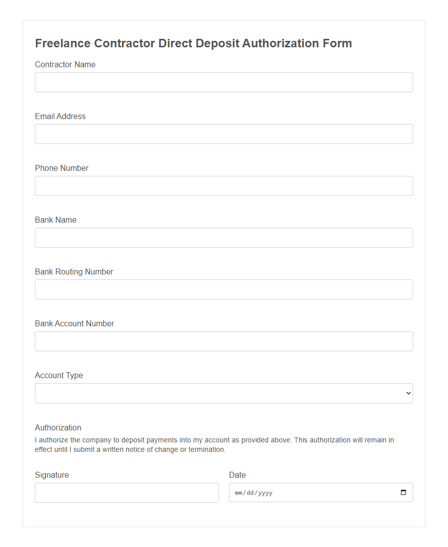 Direct Deposit Authorization Form PDF Samples