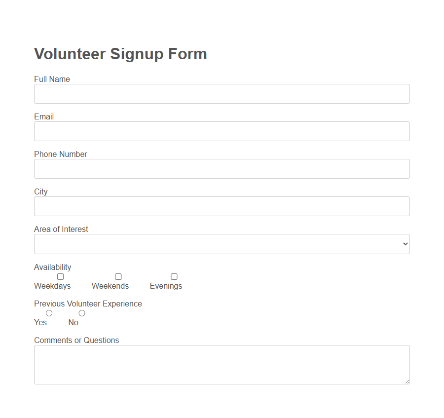 Prayer Request Form Template PDF Samples