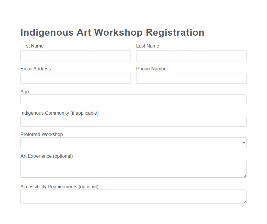 Cultural Experience Booking Form Template PDF Samples