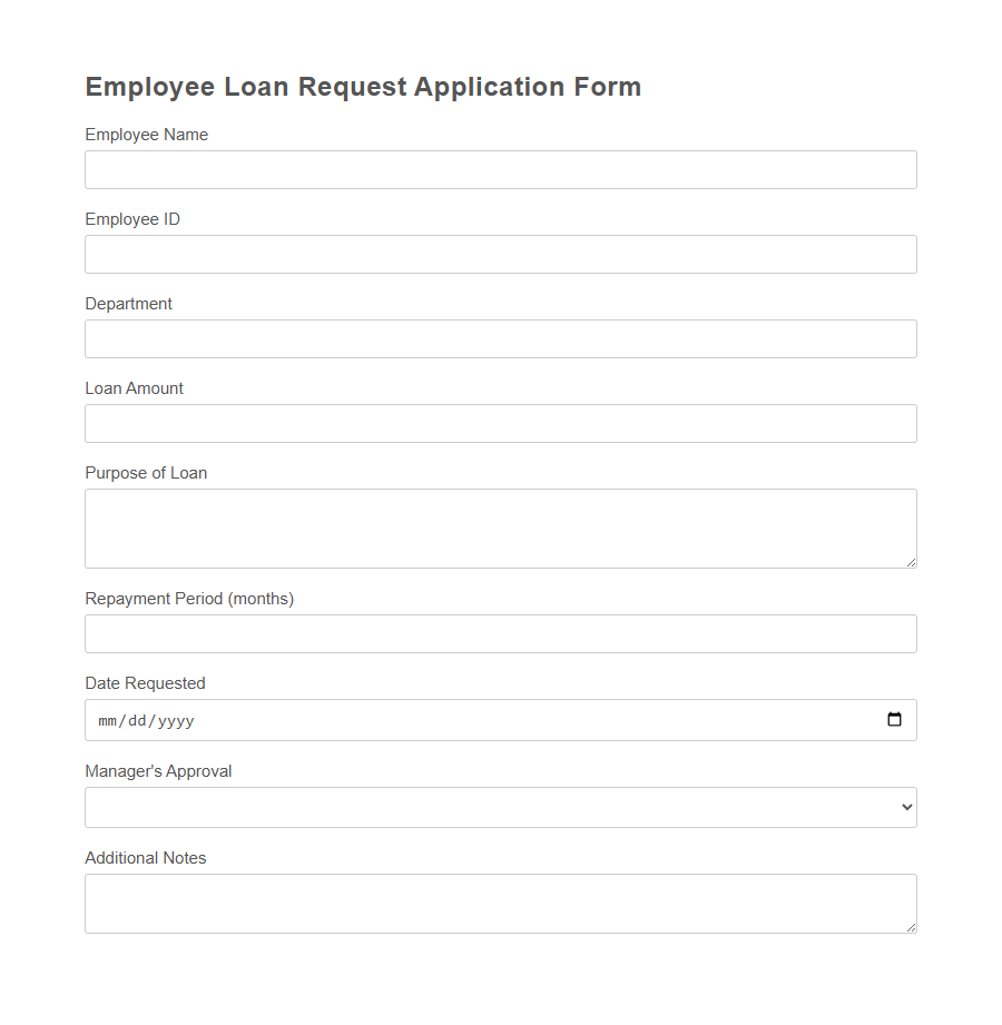 Loan Agreement Request Form Template PDF Samples