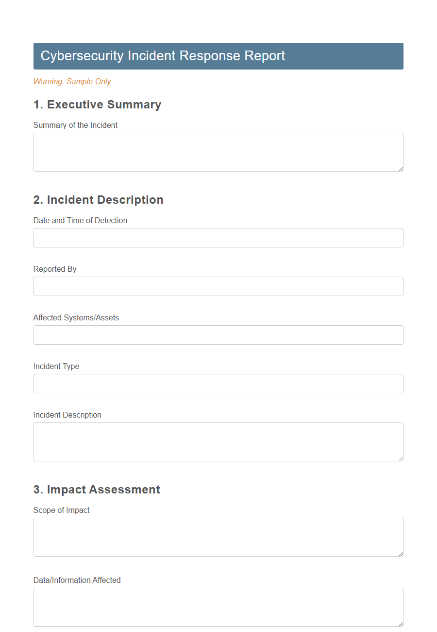 Security Threat Assessment Form Template PDF Samples
