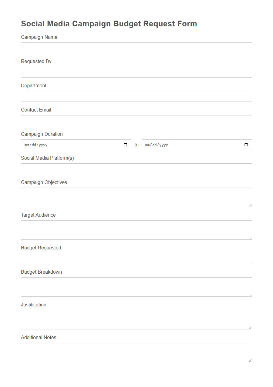 Ad Budget Allocation Request Form PDF Samples