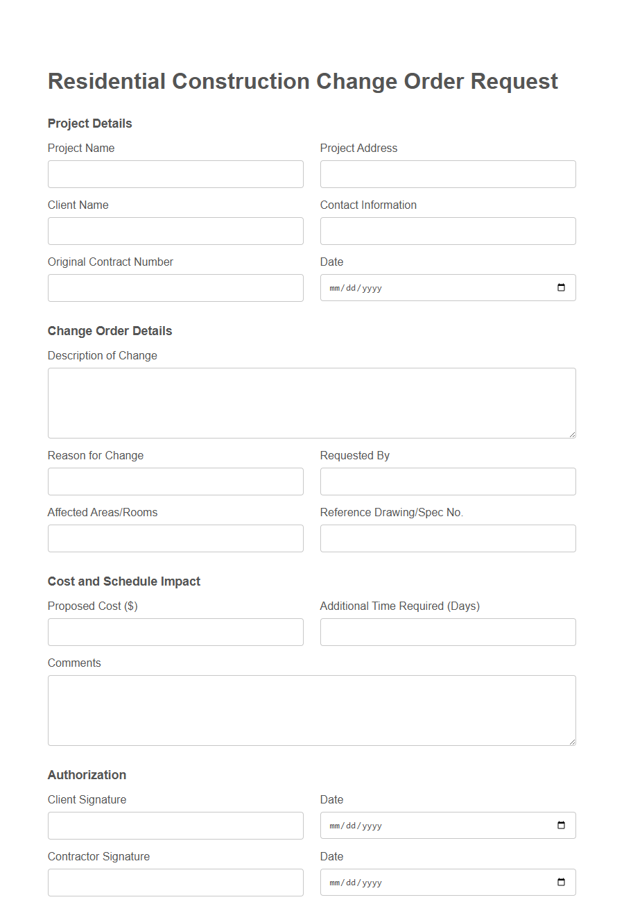 Construction Project Budget Approval Form Template PDF Samples