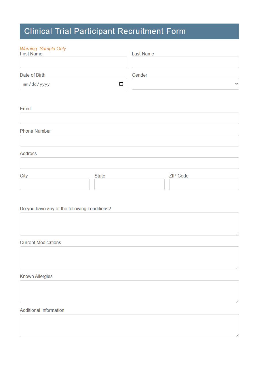 Research Participant Recruitment Form PDF Samples