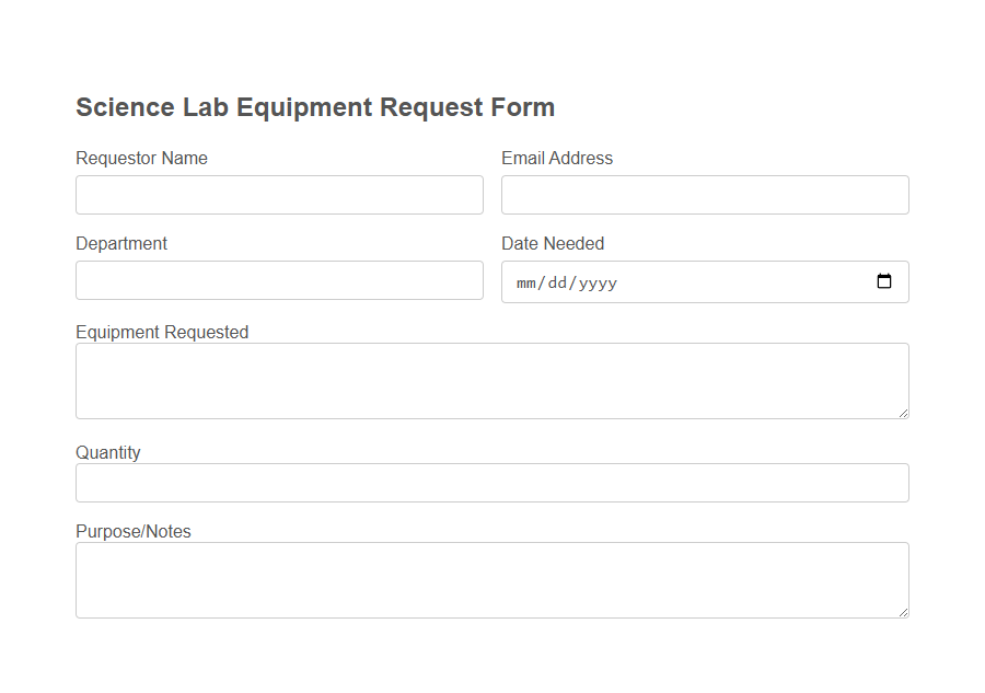 Classroom Equipment Request Form PDF Samples