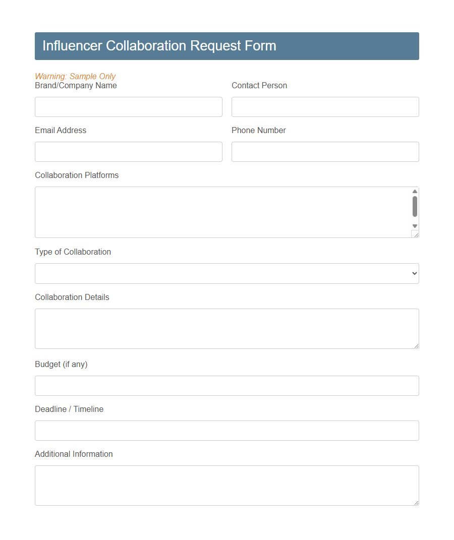 Client Media Briefing Form PDF Samples