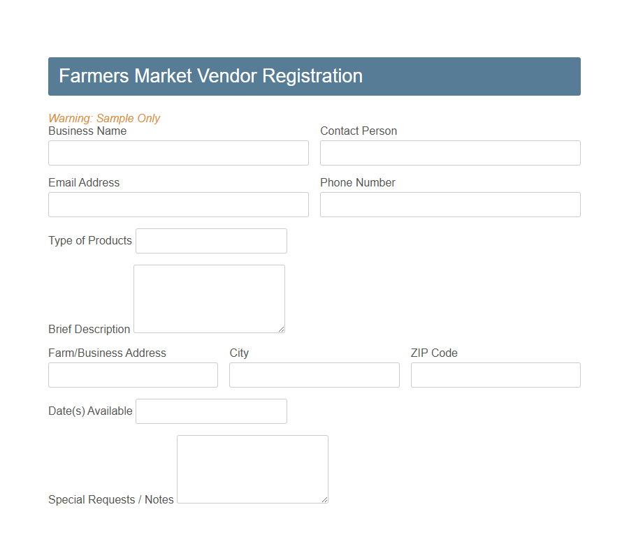 Community Food Distribution Volunteer Form Template PDF Samples