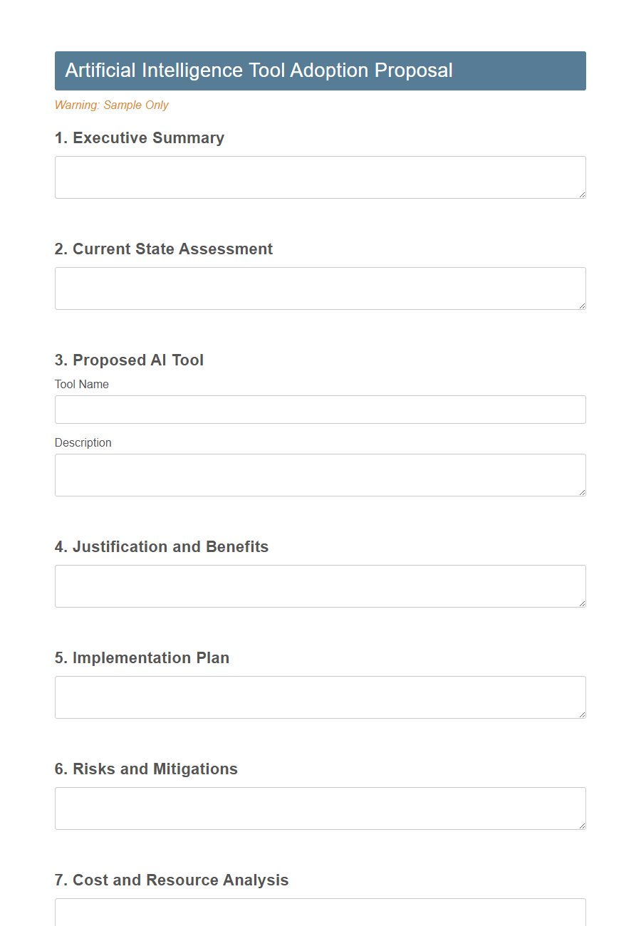 New Technology Evaluation Proposal Form Template PDF Samples