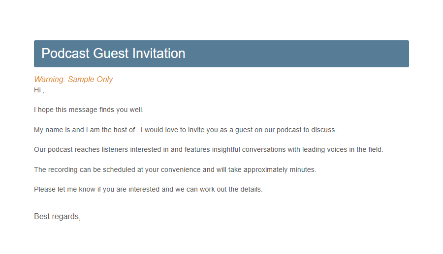 Podcast Advertising Request Form PDF Samples