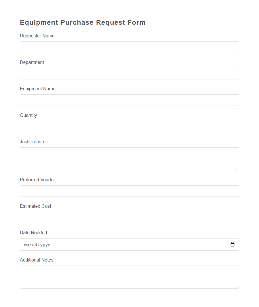 Purchase Request Form PDF Samples