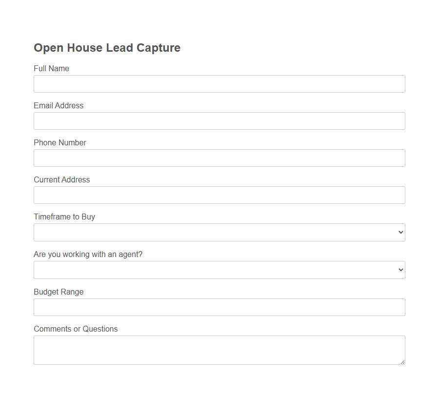 Sales Lead Capture Form PDF Samples