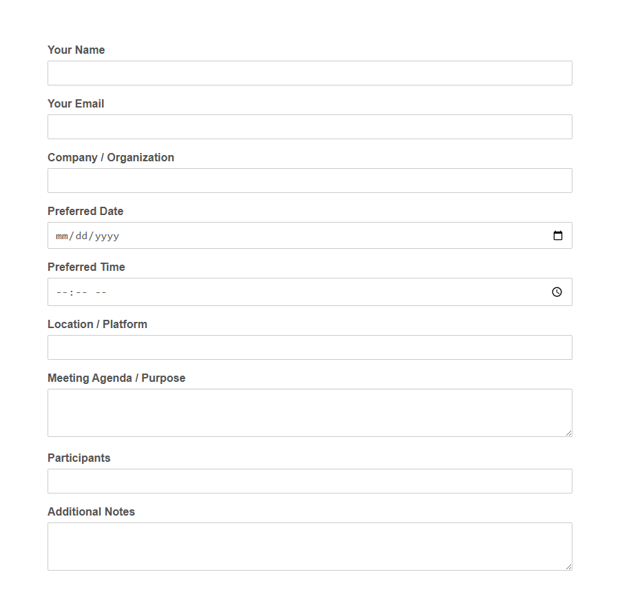 Appointment Request Form Template PDF Samples