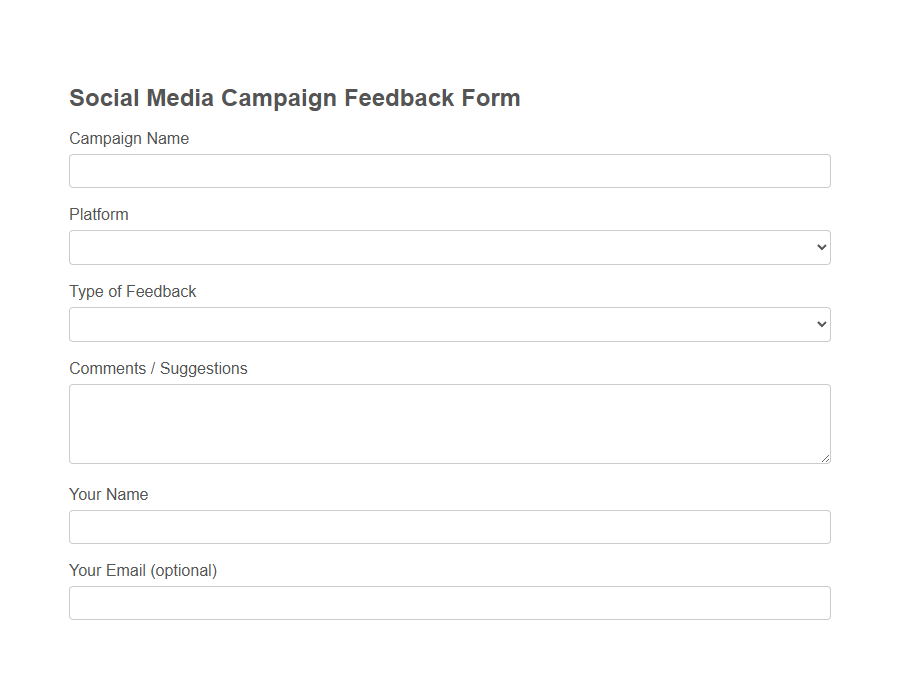 Media Feedback and Evaluation Form PDF Samples