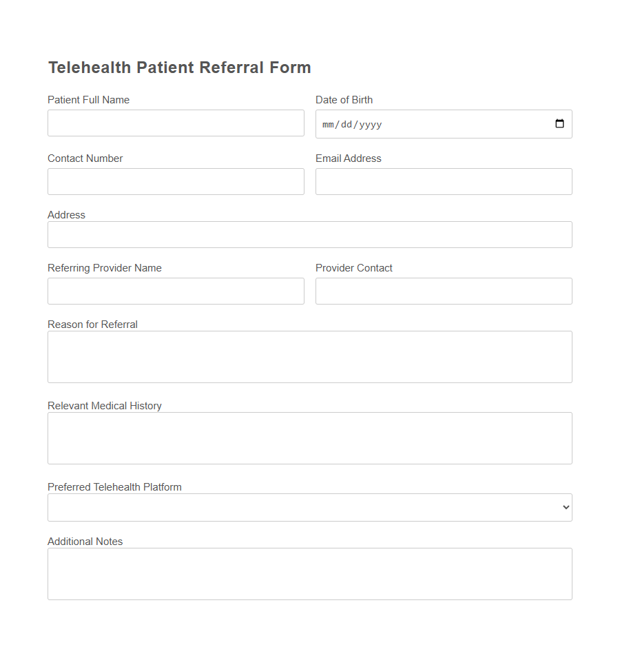 Patient Referral Form Template PDF Samples