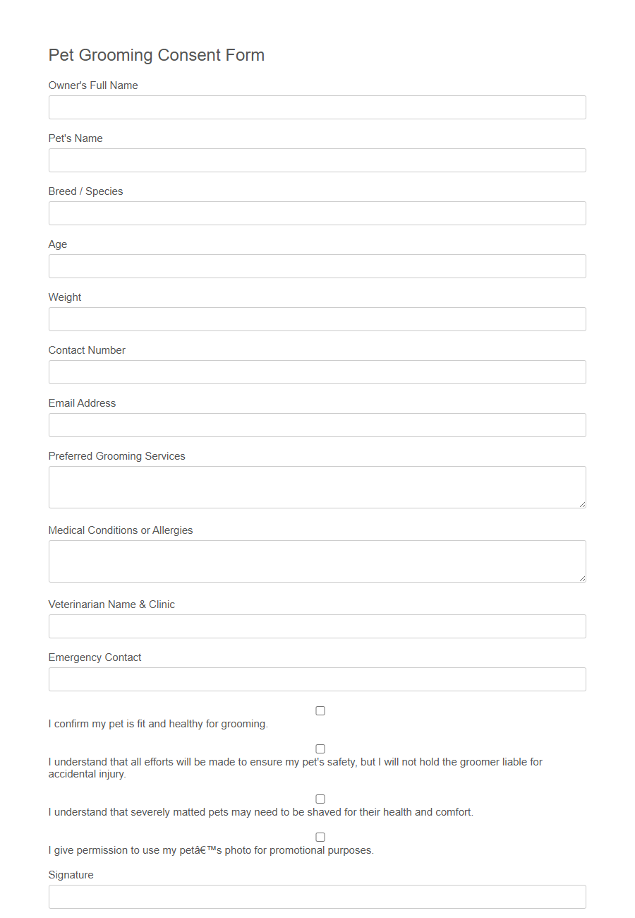 Pet Accommodation Request Form (Hotel) PDF Samples