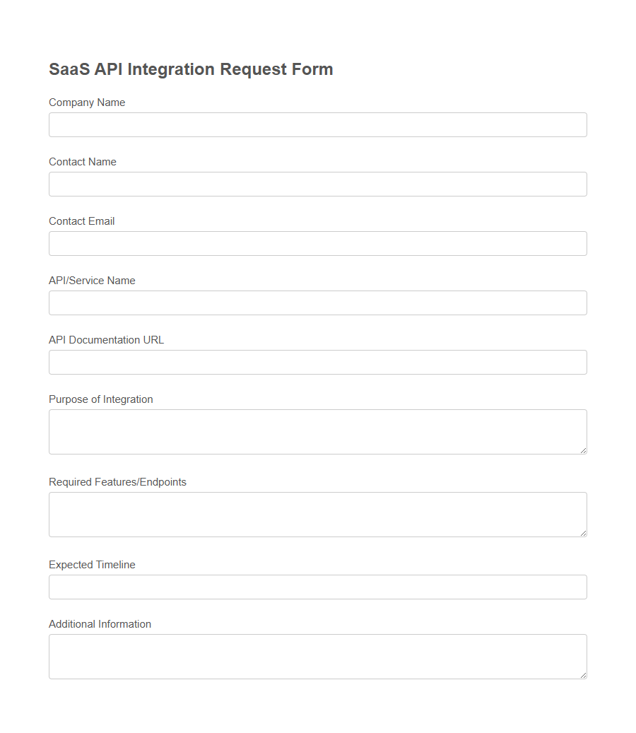 API Access Request Form PDF Samples