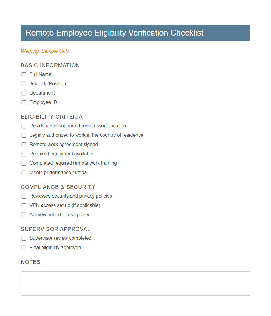 Employment Eligibility Verification Form PDF Samples