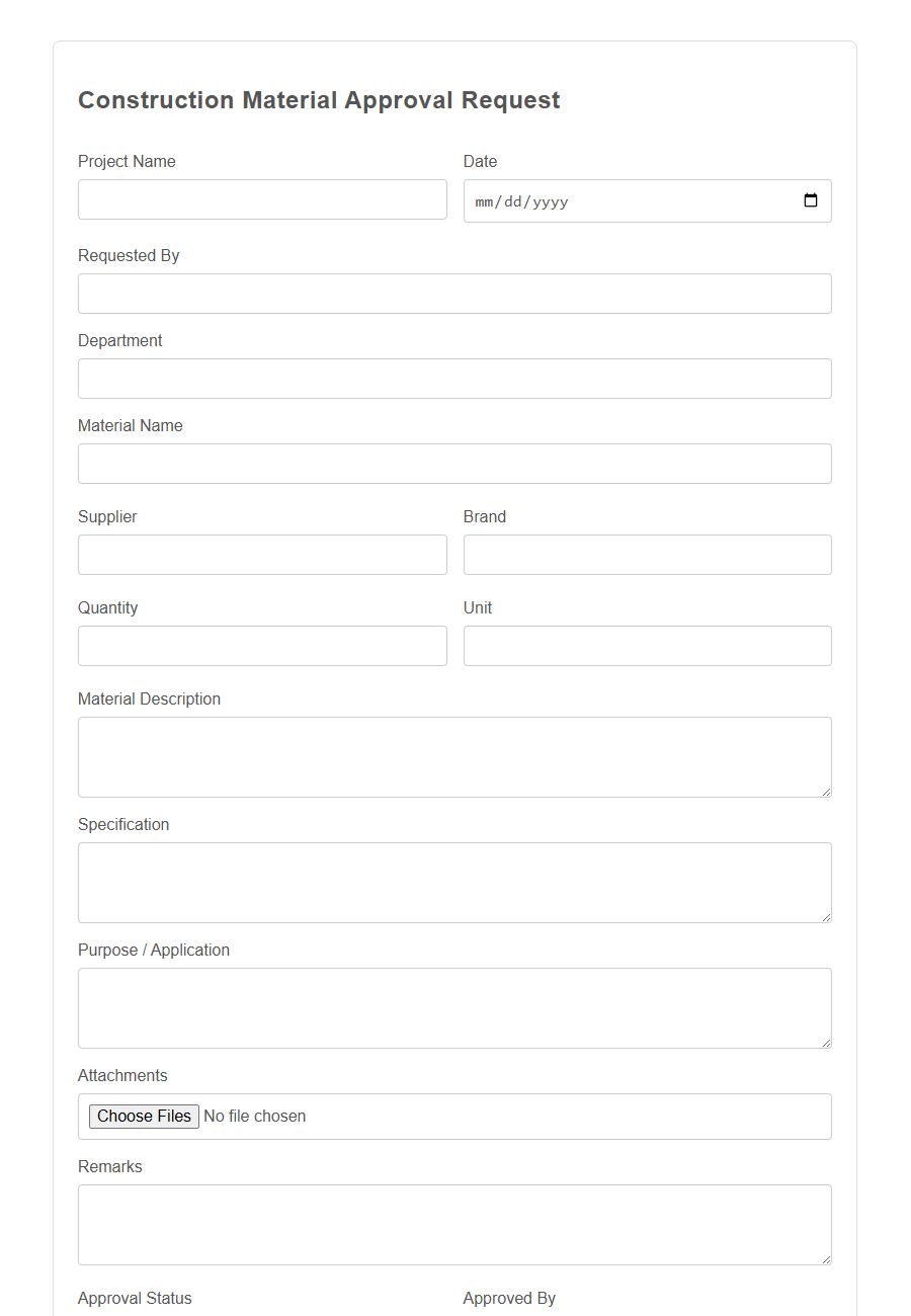Materials Submittal Form (Engineering) PDF Samples