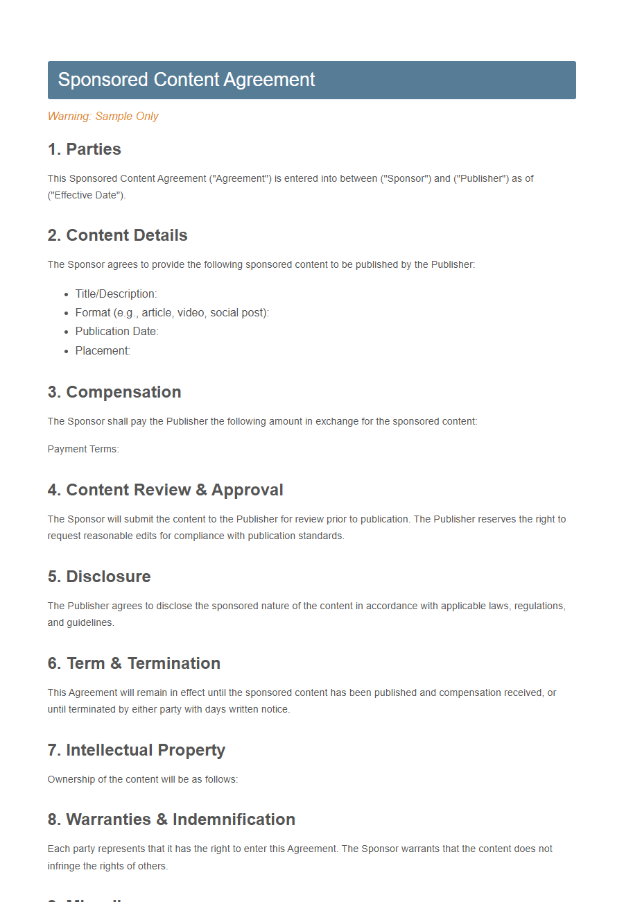 Advertising Insertion Order Form Template PDF Samples