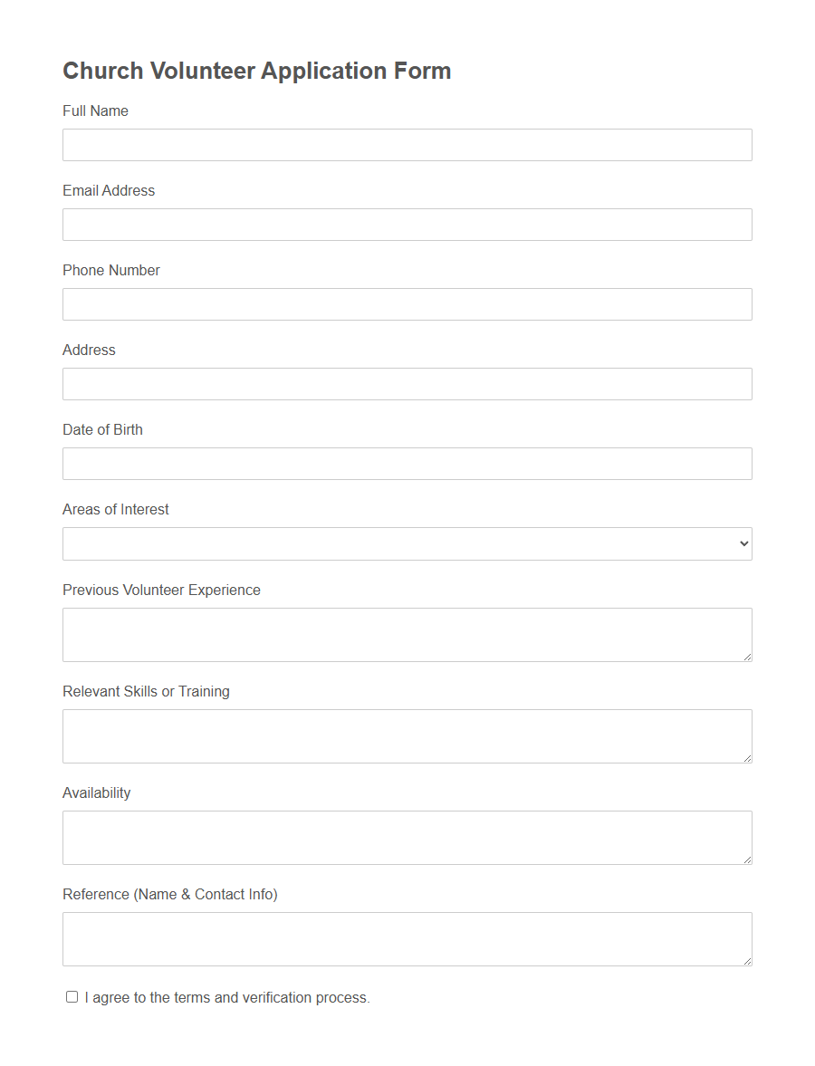 Church Membership Application Form Template PDF Samples