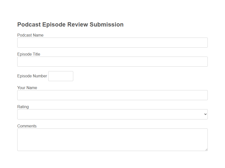 Media Feedback/Review Submission Form PDF Samples
