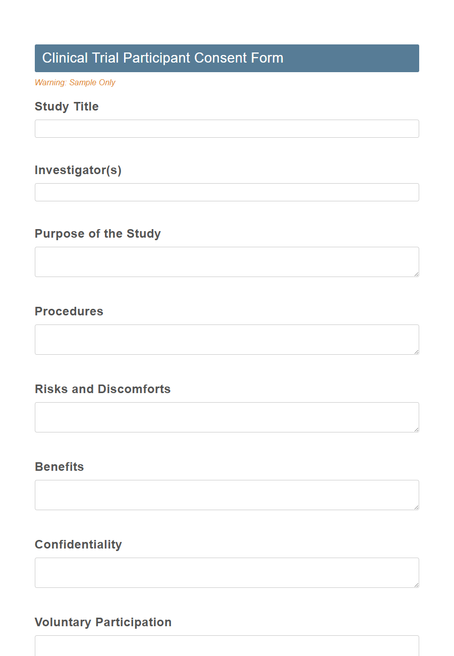 Research Survey Consent Form Template PDF Samples