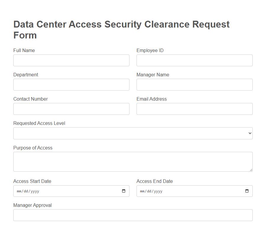 Security Clearance Request Form PDF Samples