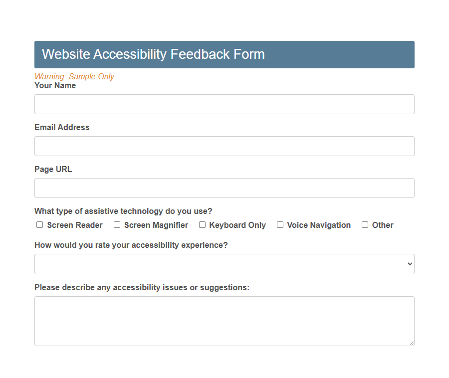 Accessibility Request Form (Tourism Services) Template PDF Samples
