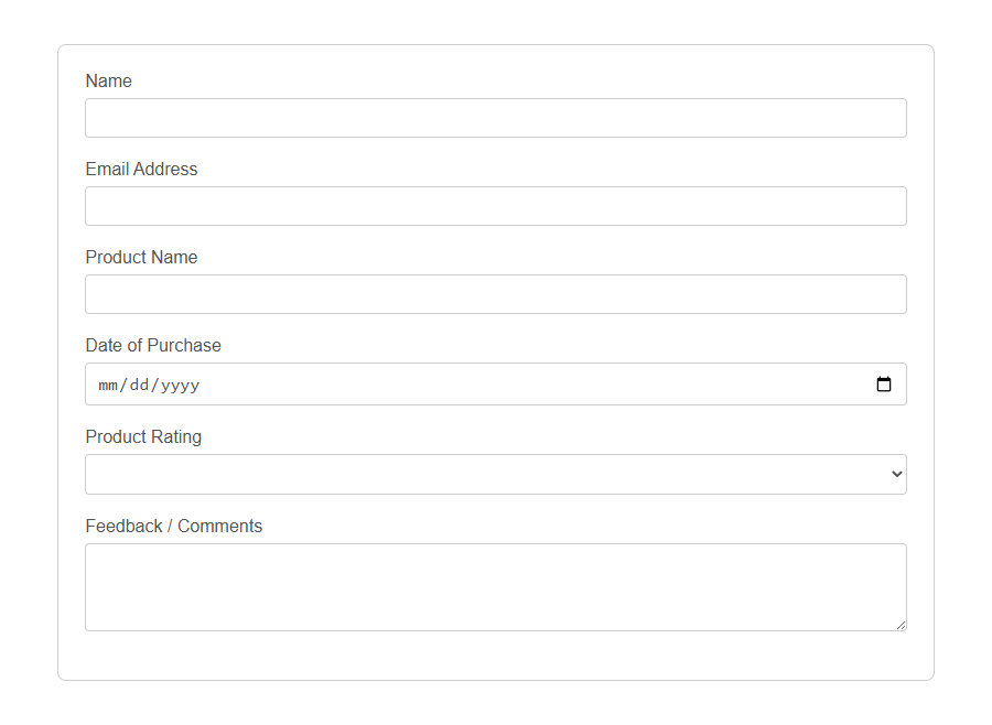 Customer Feedback Form Template PDF Samples