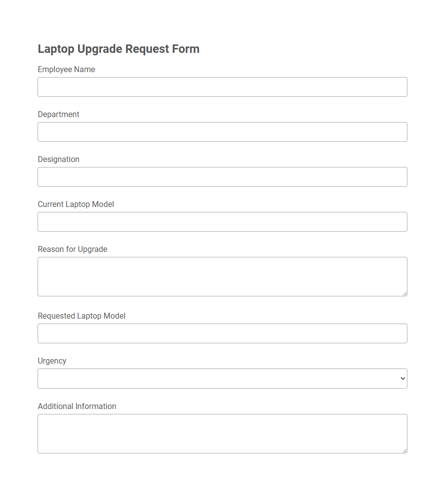 Device Upgrade Request Form Template PDF Samples