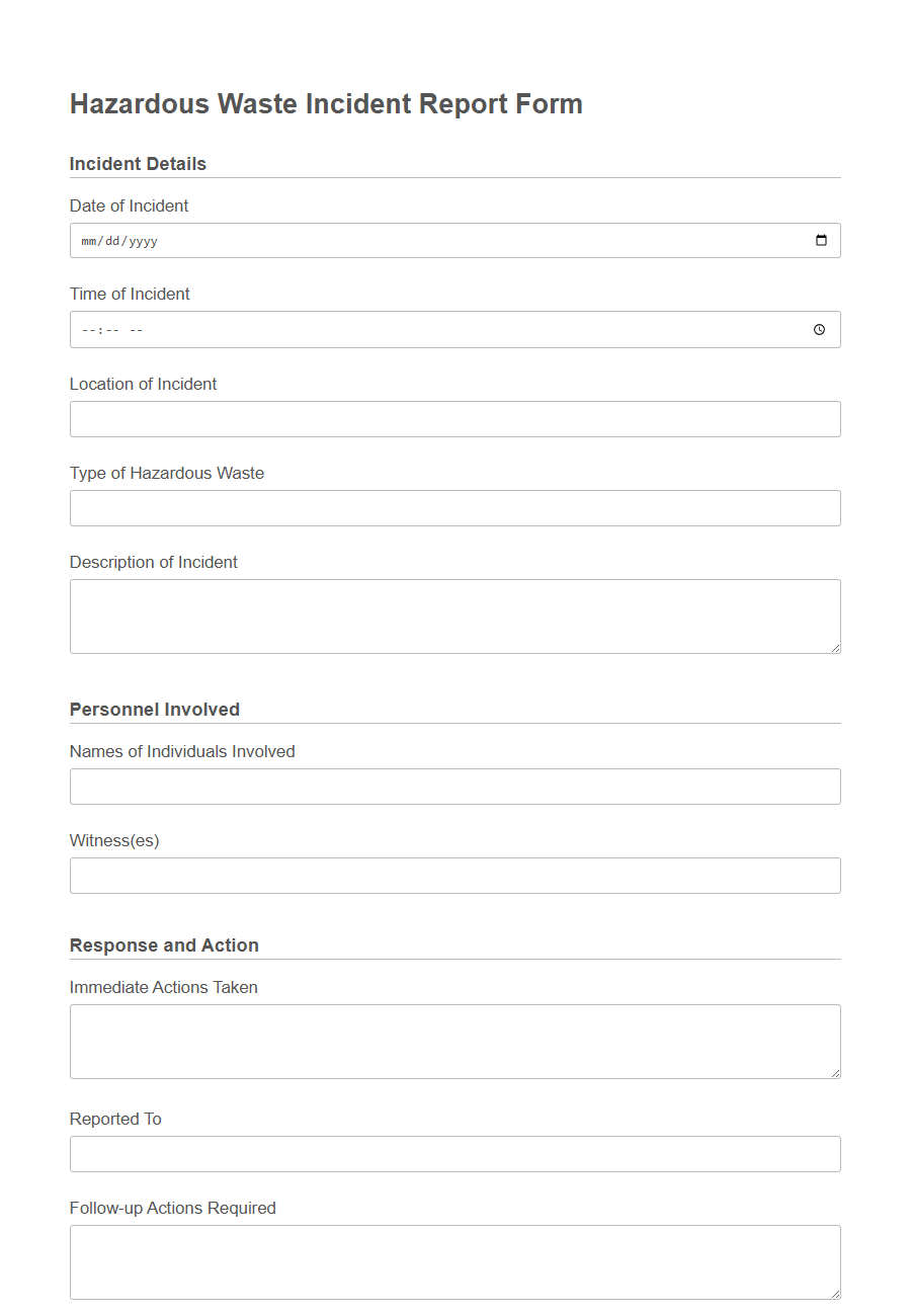 Environmental Complaints Register Form Template PDF Samples