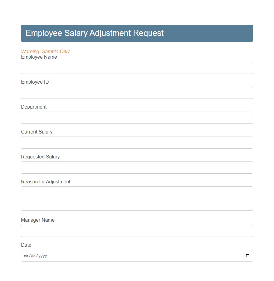 Payroll Change Form Template PDF Samples