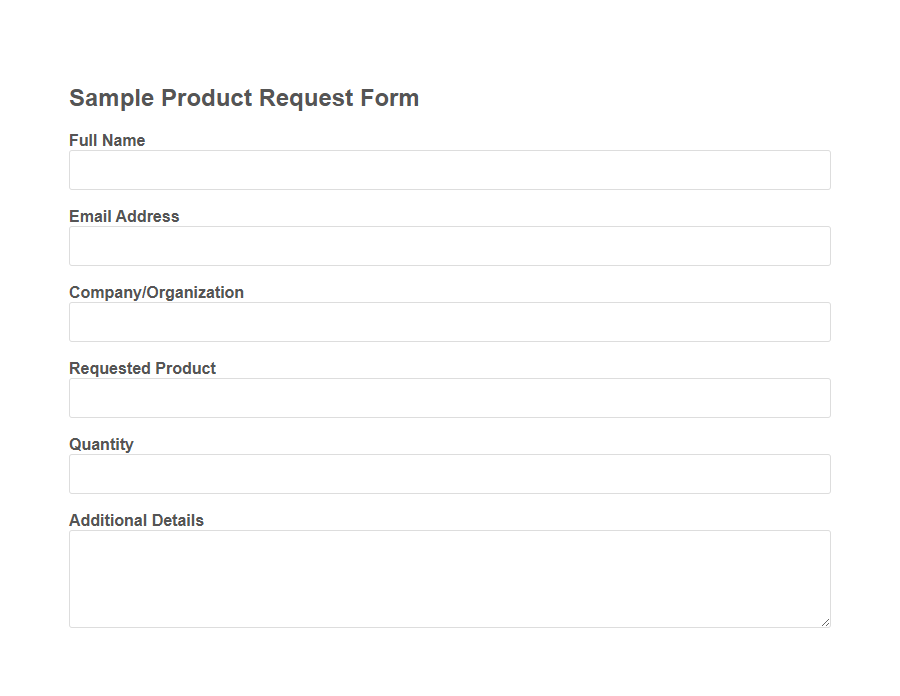Sample Request Form PDF Samples
