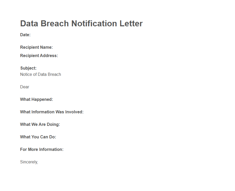 Cybersecurity Incident Notification Form Template PDF Samples