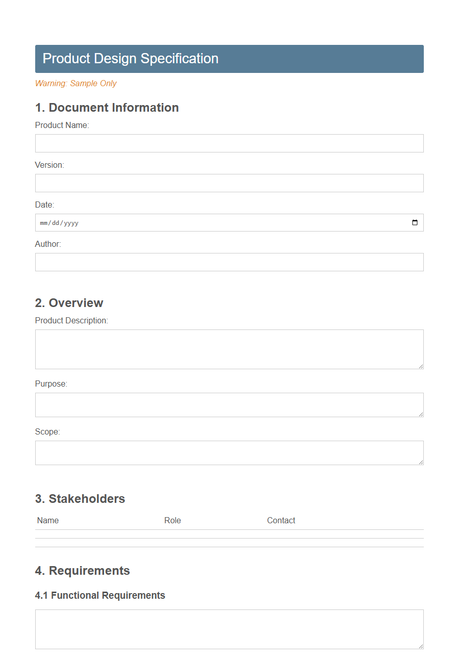Engineering Change Order (ECO) Form Template PDF Samples