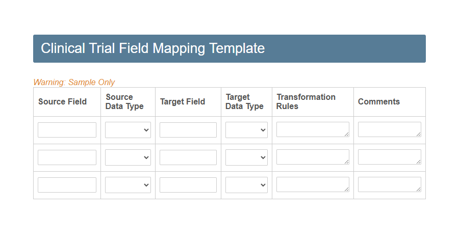 Field Mapping Information Form PDF Samples