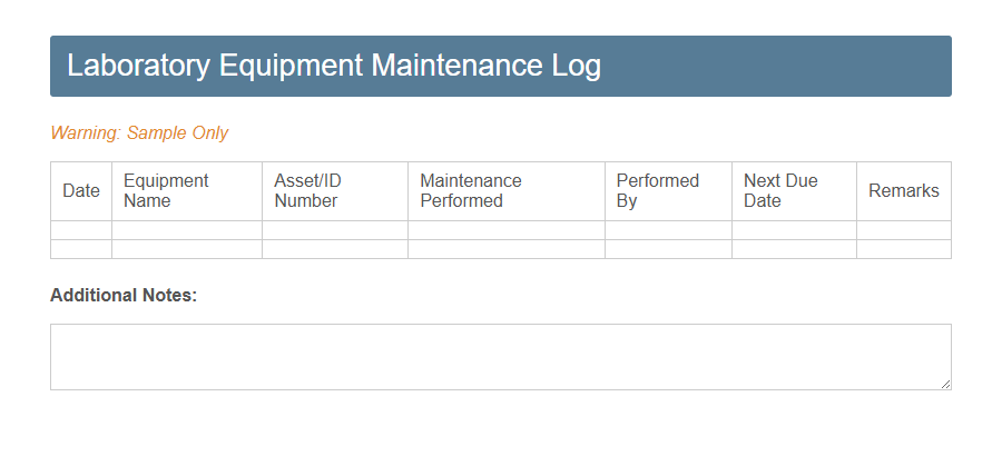 Laboratory Safety Compliance Checklist Form PDF Samples