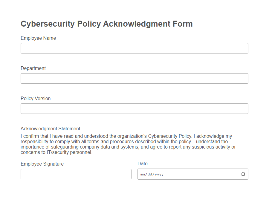 Security Awareness Training Completion Form Template PDF Samples