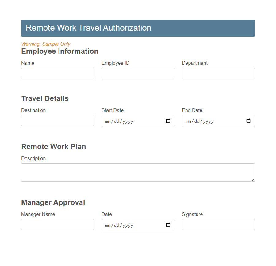 Travel Health Declaration Form Template PDF Samples