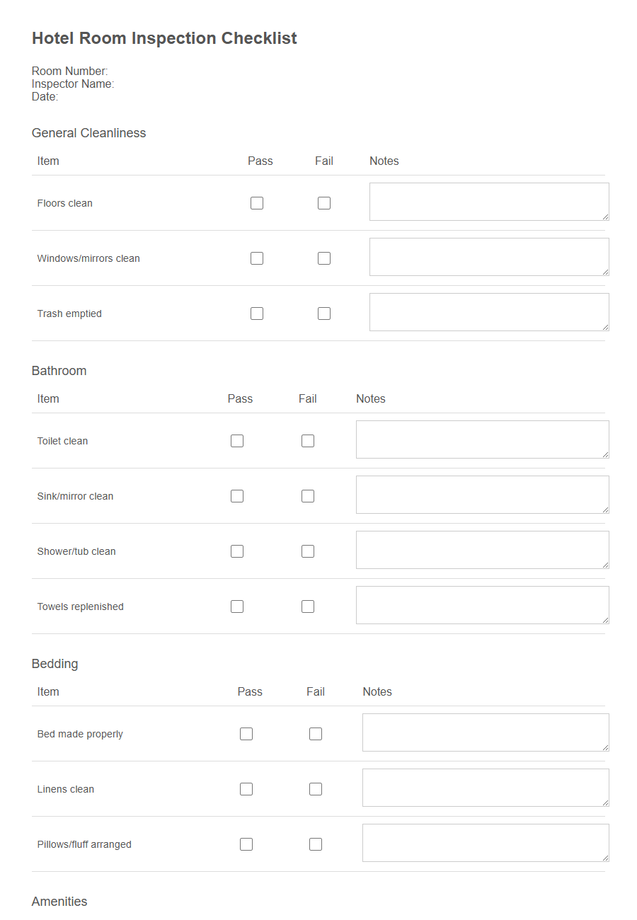 Hotel Check-Out Form Template PDF Samples