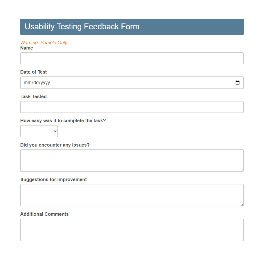 Prototype Evaluation Form Template PDF Samples